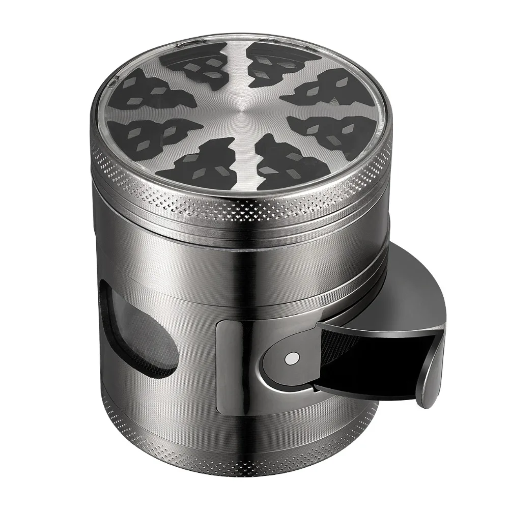 

Herb Weed Grinder Tobacco Crusher 4-layers with Pollen Scraper Premium Zinc Alloy Hollow 63mm Diameter Cocina Gadget