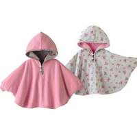 baby coat toddler cloak two sided outwear print fleece poncho cape infant newborn baby jacket lc180