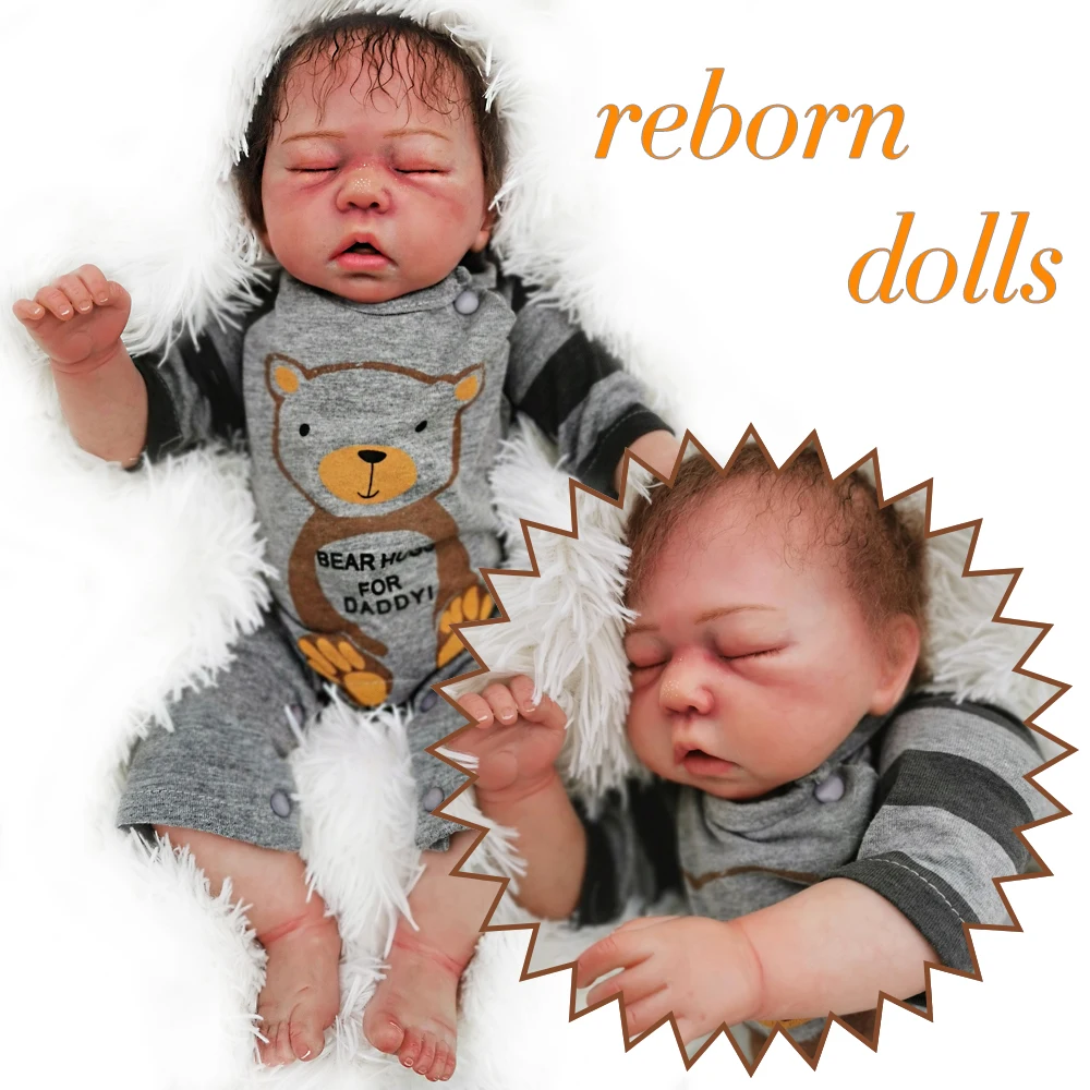 NPK Bebe Reborn Baby кукла 20 дюймов 50 см Силиконовые Винил Bebe Кукла Новорожденный очаровательны реалистичные для детей ясельного возраста для подарка Быстрая