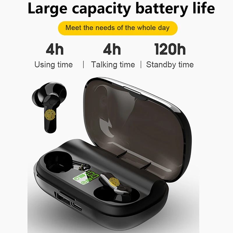 

Bluetooth Earphone TWS HIFI Music In-Ear Headset Fashion Music Earphone Waterproof Sport Earbuds with Charging Box