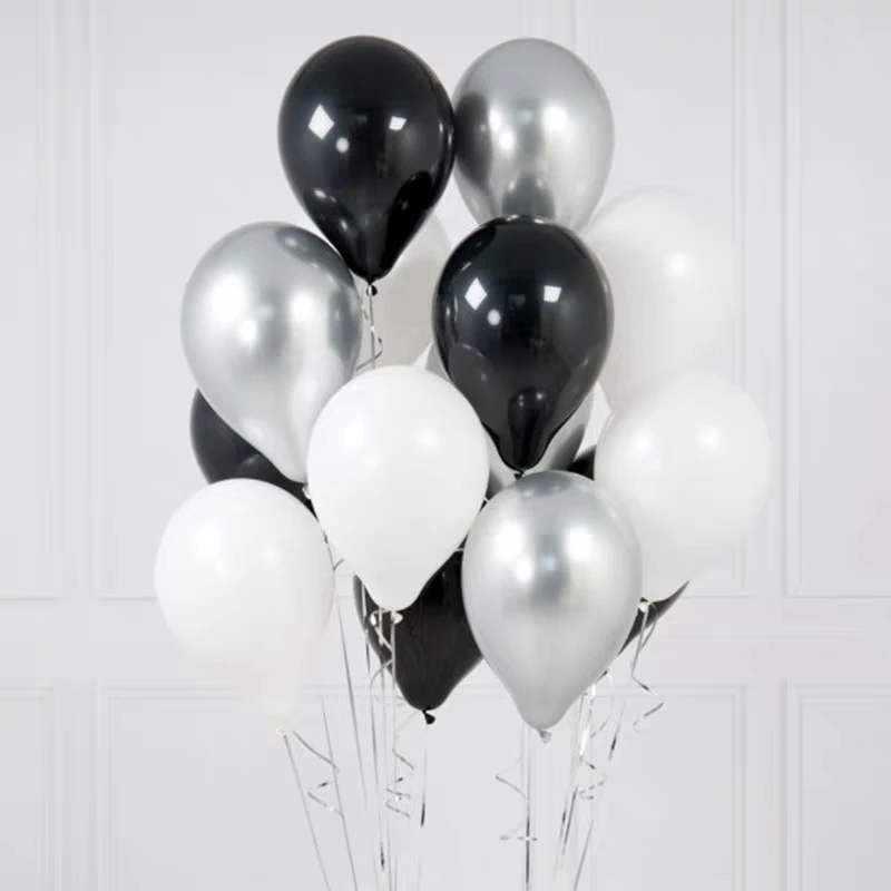 12 шт. белые и золотые конфетти для воздушного шара воздушные шары металлик
