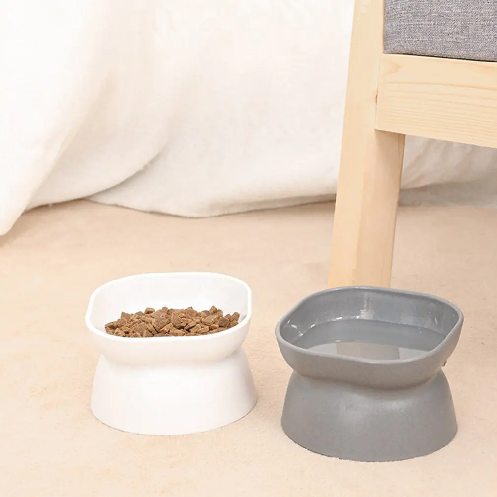 

Pet Bowls Dog Food Water Feeder Double Sided Plastic Pet Drinking Dish Feeder Cat Puppy Feeding Supplies
