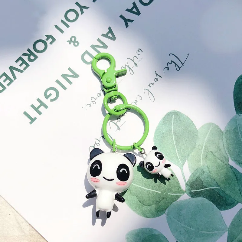 Классический милый брелок в виде черно-белой панды украшение для автомобильной