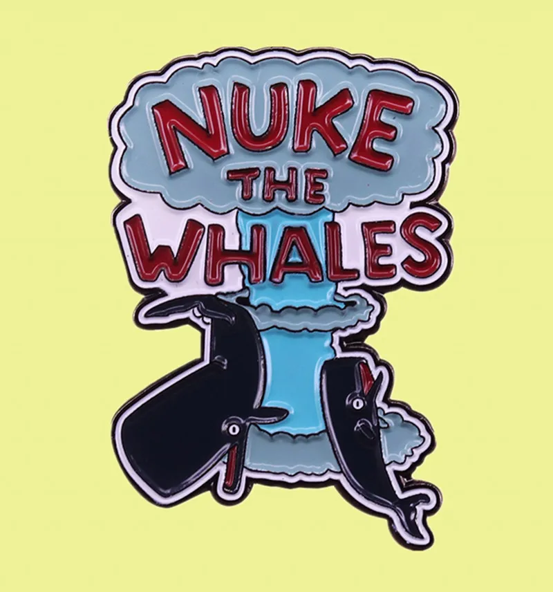 Брошь с эмалью в виде Кита | Украшения и аксессуары