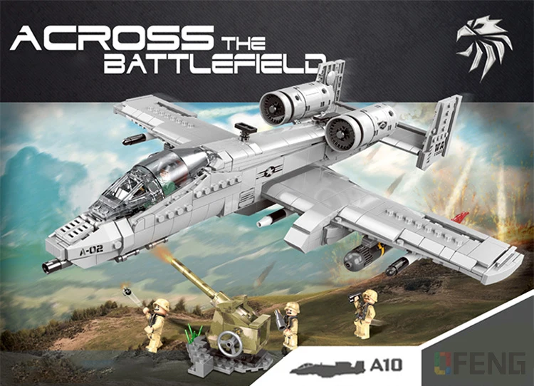 

XINGBAO 06022 Military Series The A10 Fighter Set Building Blocks Plane Model DIY Bricks Toys Christmas Gift For Children Gifts