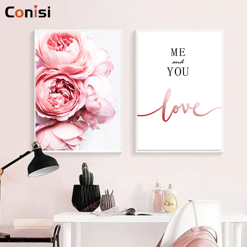 Conisi современный цветок пиона холст живопись минималистичный цветочный