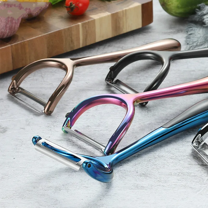 Новинка Овощечистка из нержавеющей стали семейные кухонные инструменты цветной