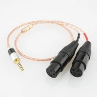 hifi 8cores 4 4mm plug to dual 3pin xlr femalemale connector audio adapter cable