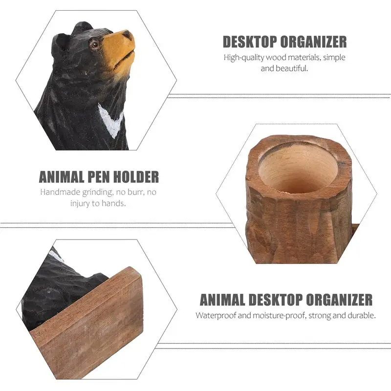 

1Pc Adorable Black Bear Pen Holder Beautiful Party Decoration (Assorted Color)