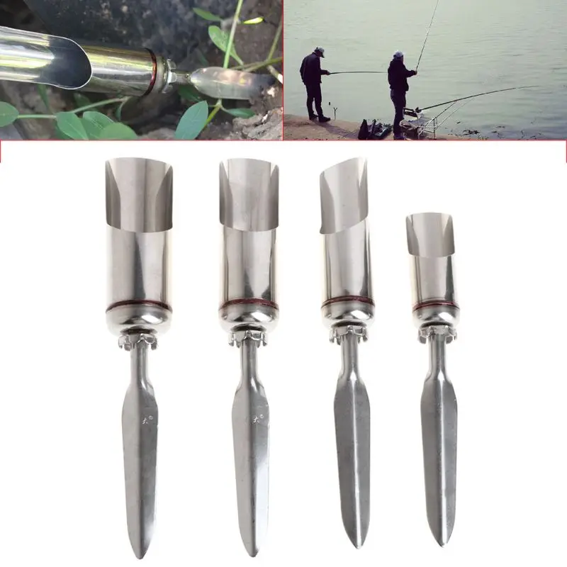 

Fishing Rod Stand Holder Plug Insert Ground Portable Stainless Steel Tools Tackle Accessories Support Telescopic Rack