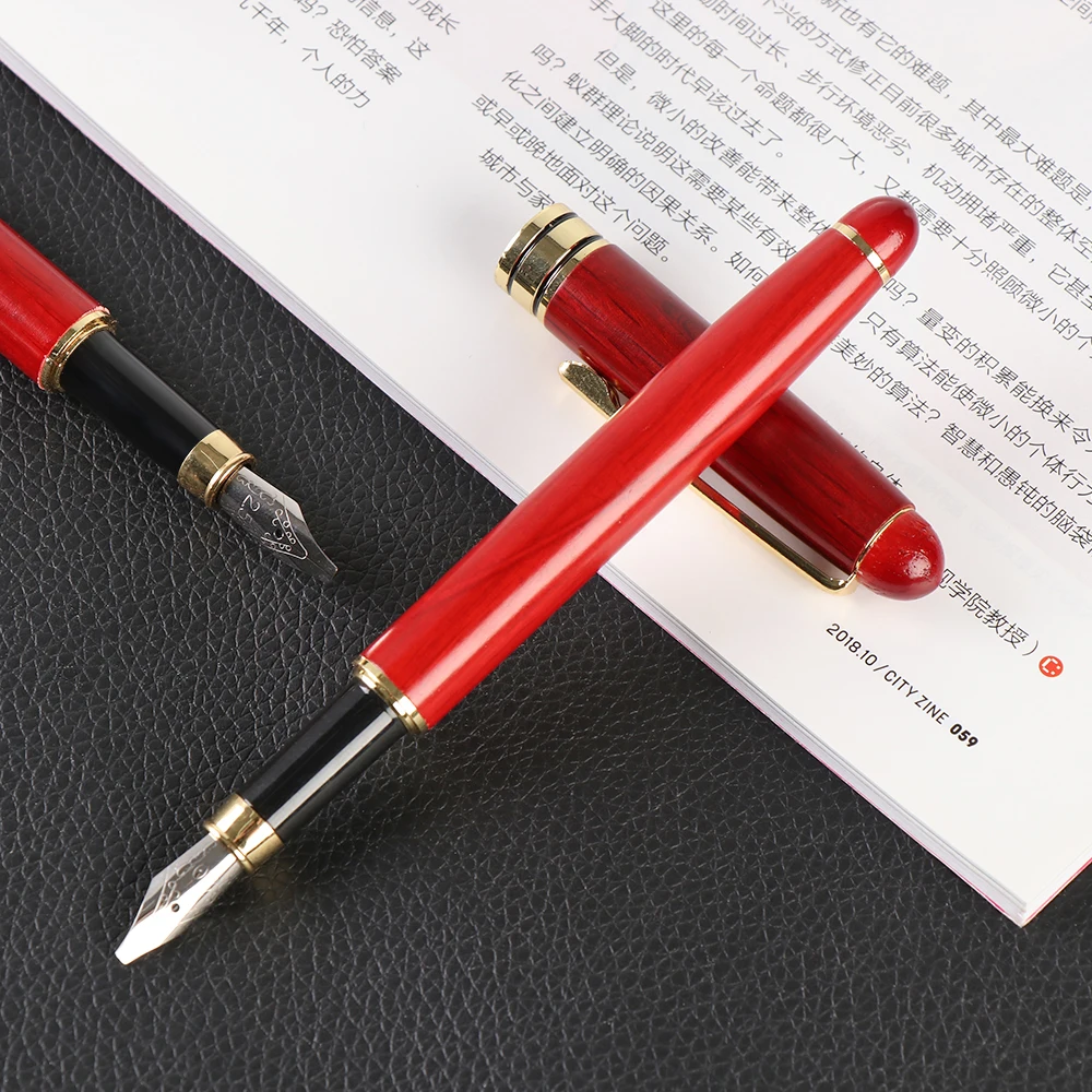 1 шт. Деревянные гладкие перьевые ручки металлическая ручка с зажимом для