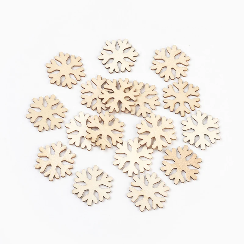 

100pcs 26x29.5x1.5mm Wood Cabochons ,Snowflake ,BurlyWood Color F80