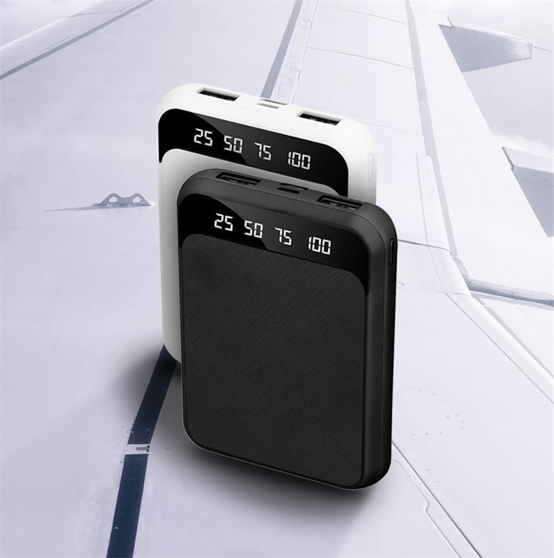 Power Bank 10000mAh Портативная зарядка mi ni внешний аккумулятор для Xiaomi mi iPhone X зарядное устройство для мобильного телефона