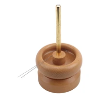 wooden bead and curved needles for spin and string bead loader seed bead string tool jewelry making bead device accessories
