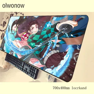 Kimetsu no Yaiba коврик для мыши Новое поступление компьютерный коврик 70x40 см игровой коврик для мыши Большой 3d padmouse клавиатура игры ПК геймер стол