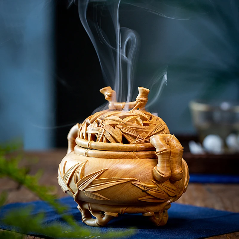 Резьба по дереву благовония сжигание Boxwood твердая резьба бамбуковая секция для