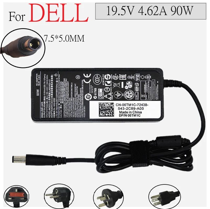 

19.5V 4.62A 90W Laptop Ac Adapter Charger for Dell 7W104 YY20N MK947 AA90PM111 FA90PM111 330-1826 PA-3E ADP-90VH B 0J62H3