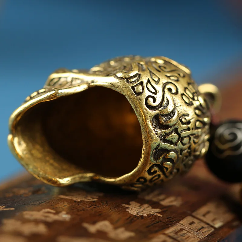 Латунные брелки в стиле панк с черепами подвески из чистой меди металлические