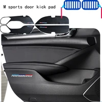 4pcs carbon fiber car interior door anti kick pad sticker cover for bmw x5 x6 x7 f15 f16 f18 e70 e53 e71 g07 g05 g06 f85 e72 f86