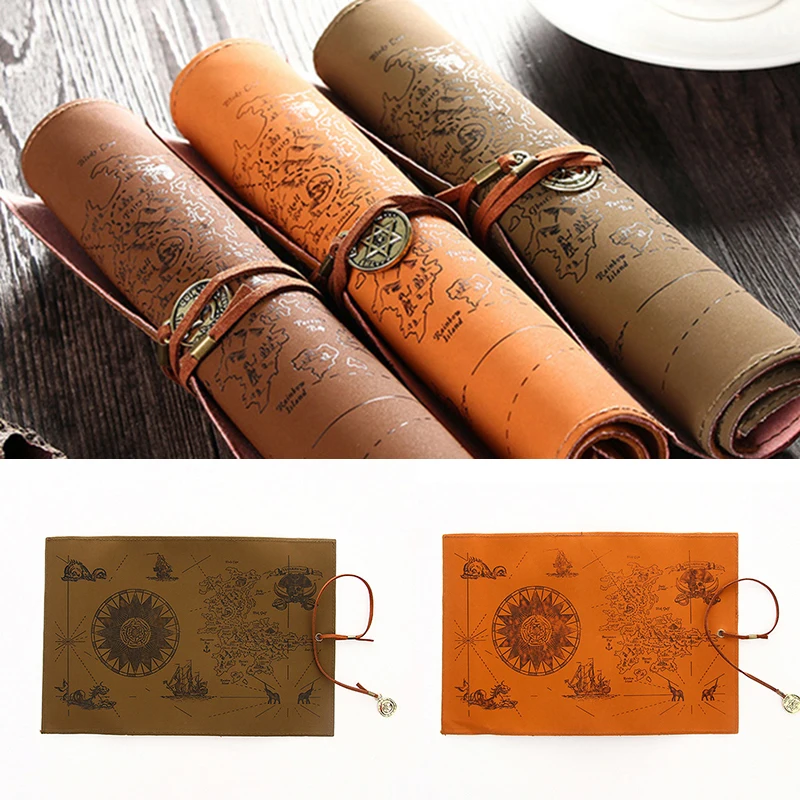 Ретро кожаный пенал для карандашей школьный милый стационарный школьных