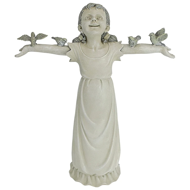 

Girl Garden Statue, Little Girl Welcome Statue Garden Statues for Home Decor, Great for Porch, Patio, Yard Decorations