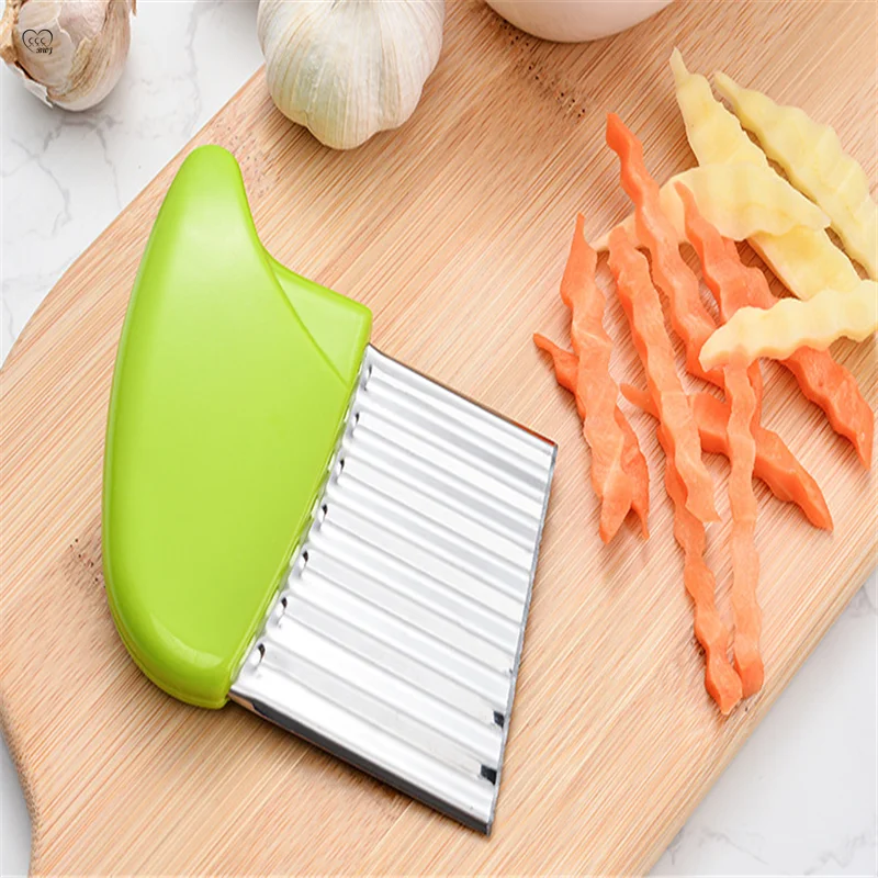 

Kitchen Items Creative Mini Stainless Steel Wavy Knife Potato Fries Vegetable Cutter Kitchen Accessories Cooking Home Gadgets