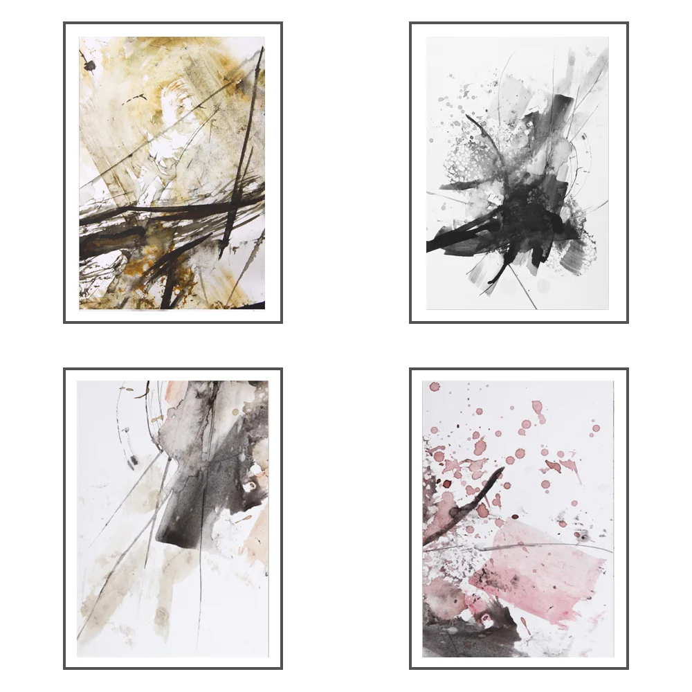 Скандинавские минималистичные разноцветные абстрактные картины на холсте