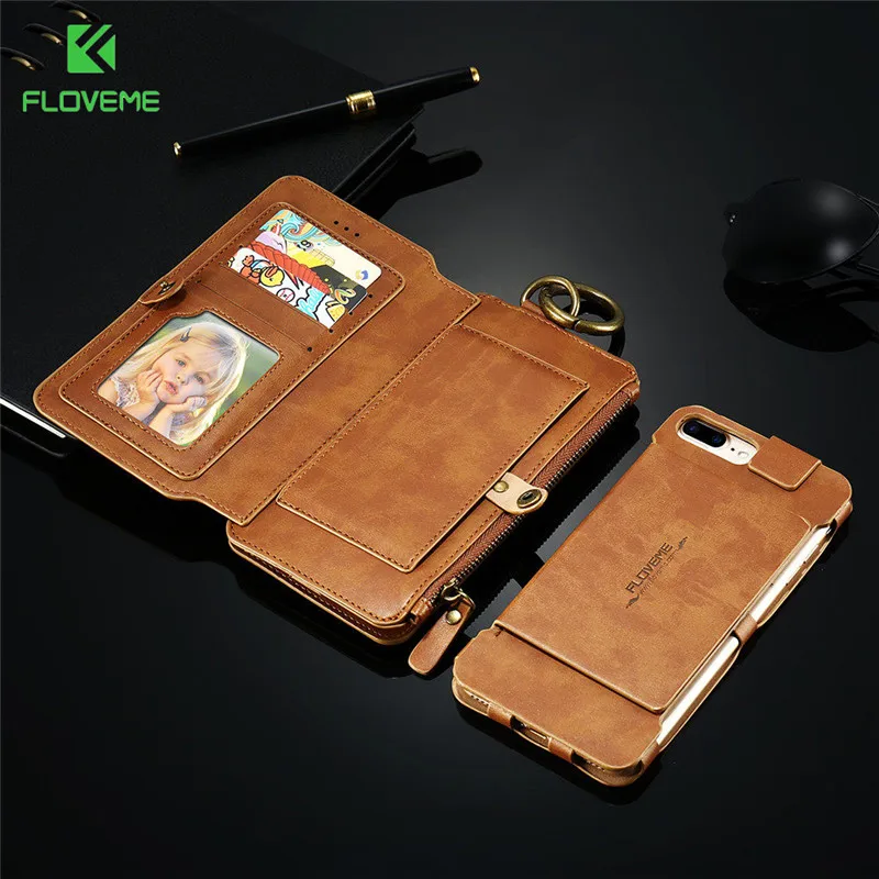 FLOVEME кожаный чехол кошелек для iPhone 12 Mini 11 Pro XS Max XR X SE 2020 6 6S 7 8 Plus 5 5S Ретро Caard Чехол