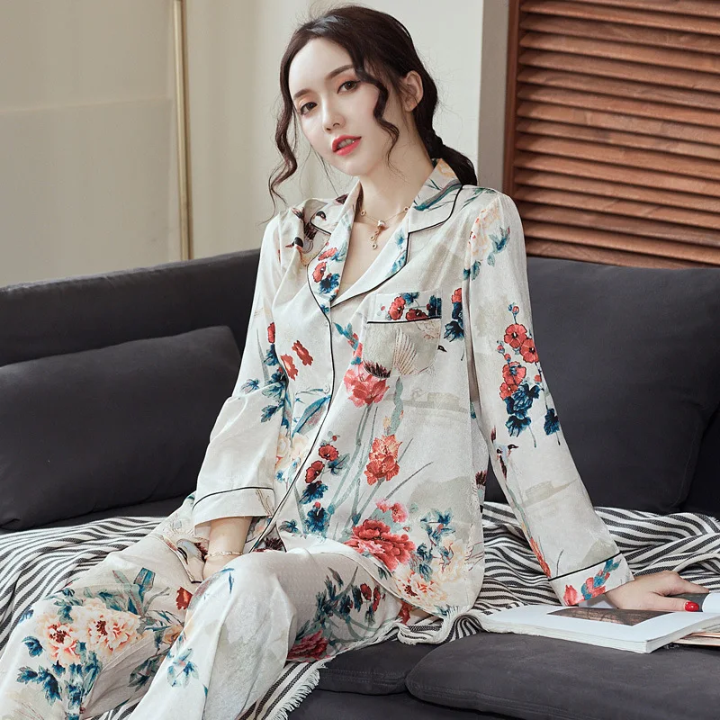 Пижамы женские хлопковые домашние костюмы кальсоны пижамные комплекты пижамы с