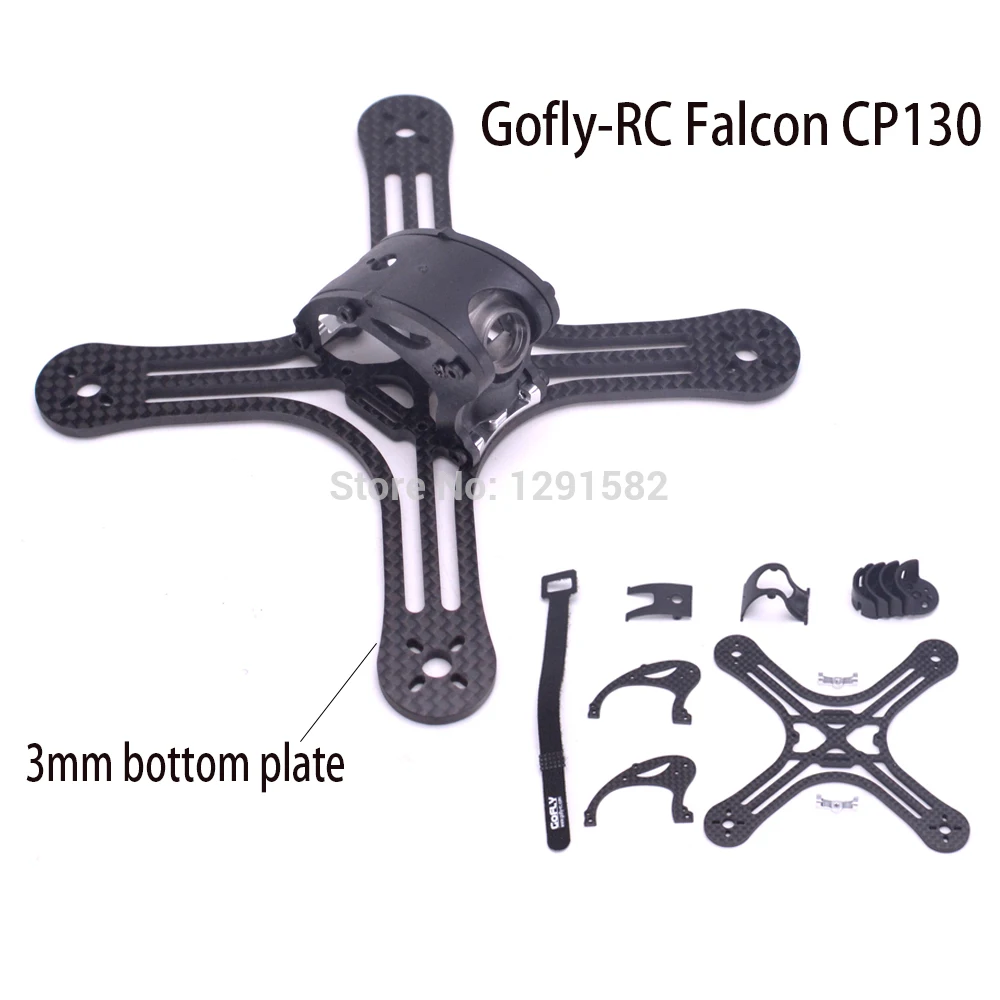 Gofly-RC Falcon CP130 130 мм Мини FPV Гоночный комплект рамы с 3 углеволоконной нижней