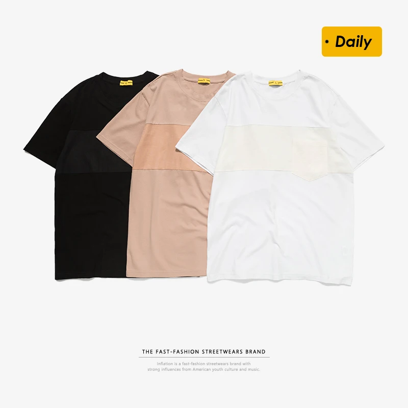 INFLATION Streetwear Mens T shirts Fashion 2020 Trending Funny Short Sleeve Summer Men 100% Cotton | Мужская одежда