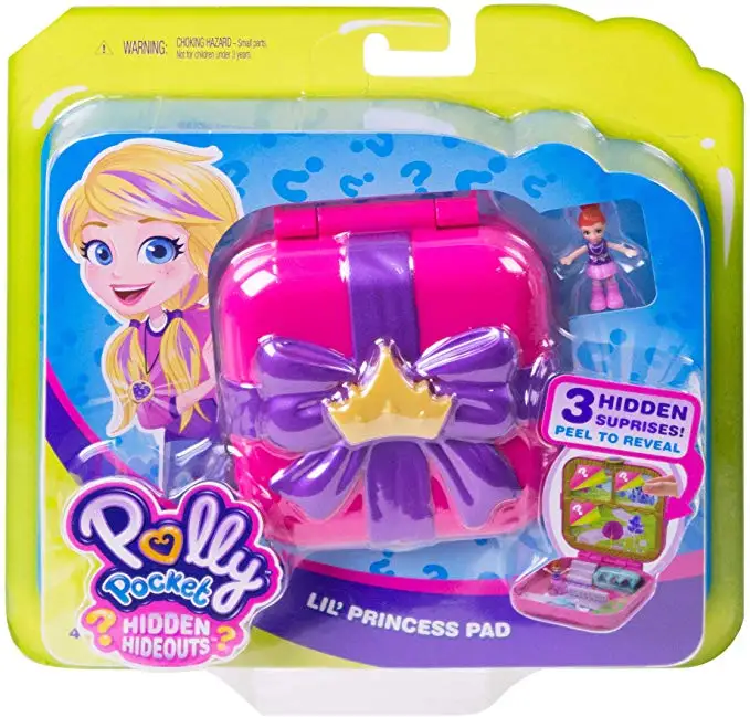

Original Polly Pocket Mini Polly Big Million World Treasure Box Luxury Car Travel Suit FRY39 Girls Toys Big Pocket World