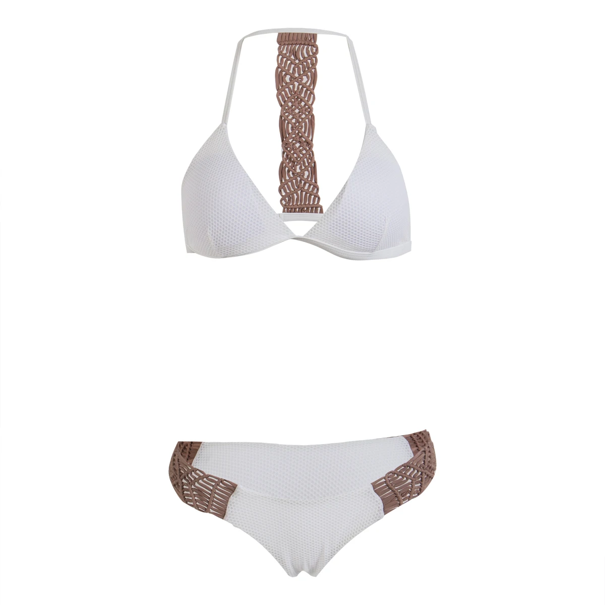 Женский купальник с пуш-апом и низкой талией популярная вязаная купальная одежда