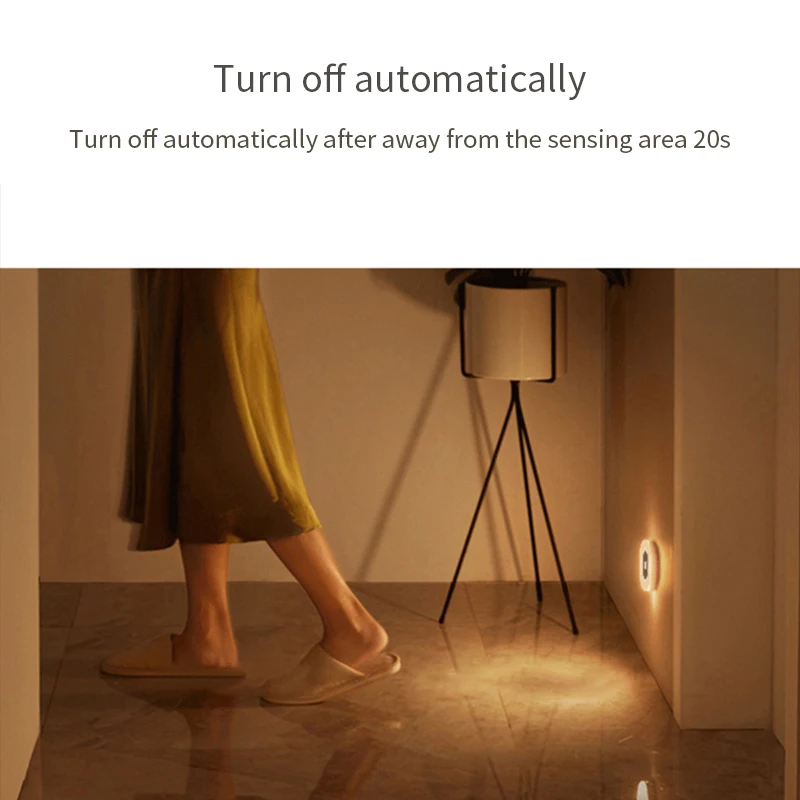 

Two-Color Night Light Intelligent Human Body Induction Lamp Dormitory Bedroom Bedside Light Sensor Led Light for Home Decoration