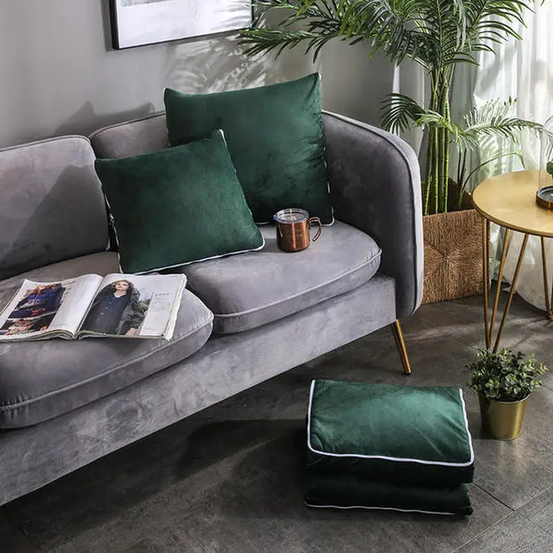 10 цветов s кристальная Бархатная подушка одеяло сплошной цвет портативные