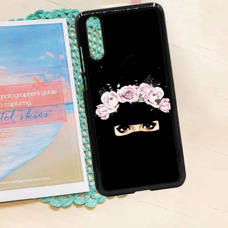 

Muslim Islamic Gril Eyes Woman In Hijab Face Phone Case PC for iPhone 11 12 pro XS MAX 8 7 6 6S Plus X 5S SE 2020 XR