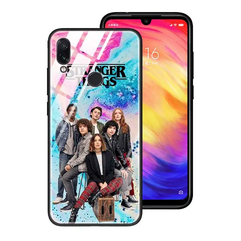 T16 Чехол из закаленного стекла для Red mi 7 8A Note6 7 8 K20 K20 Pro, задняя крышка для Xiaomi mi A3 CC9E CC9, силиконовый край, чехол для чужих вещей - Цвет: T16