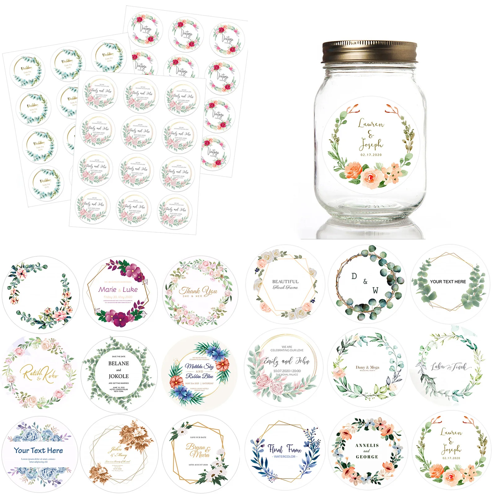 

Наклейки на заказ, добавьте свои имена и дату, свадьба на белых клейких лентах, пригласительные ленты, ярлыки коробки для подарков