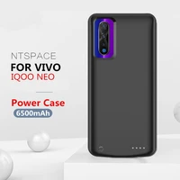 portable power bank cover for vivo iqoo neo battery case 6500mah shockproof external charging battery charger powerbank cases