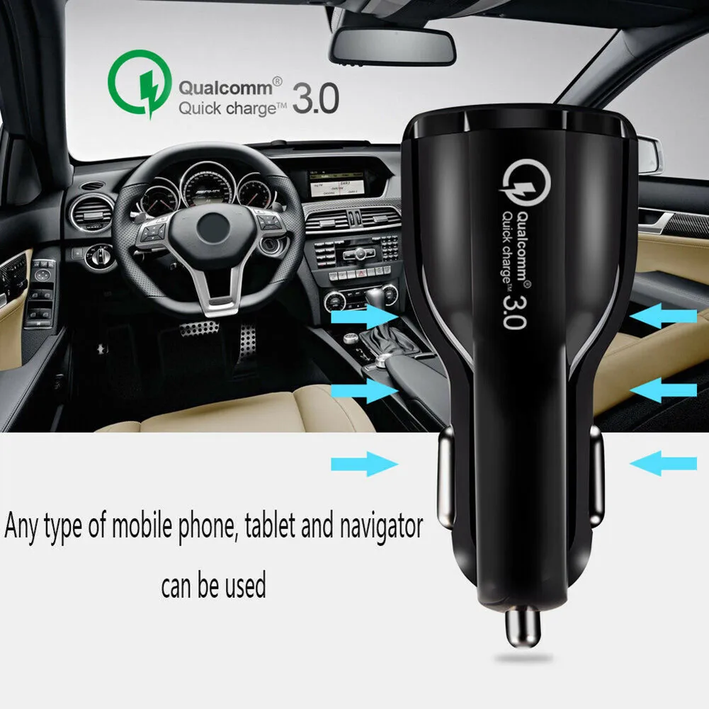 

2 USB Supports Simultaneous FAST CAR CHARGER 2-USB Port For Smart Phone Universal Socket Adapter Car Charger