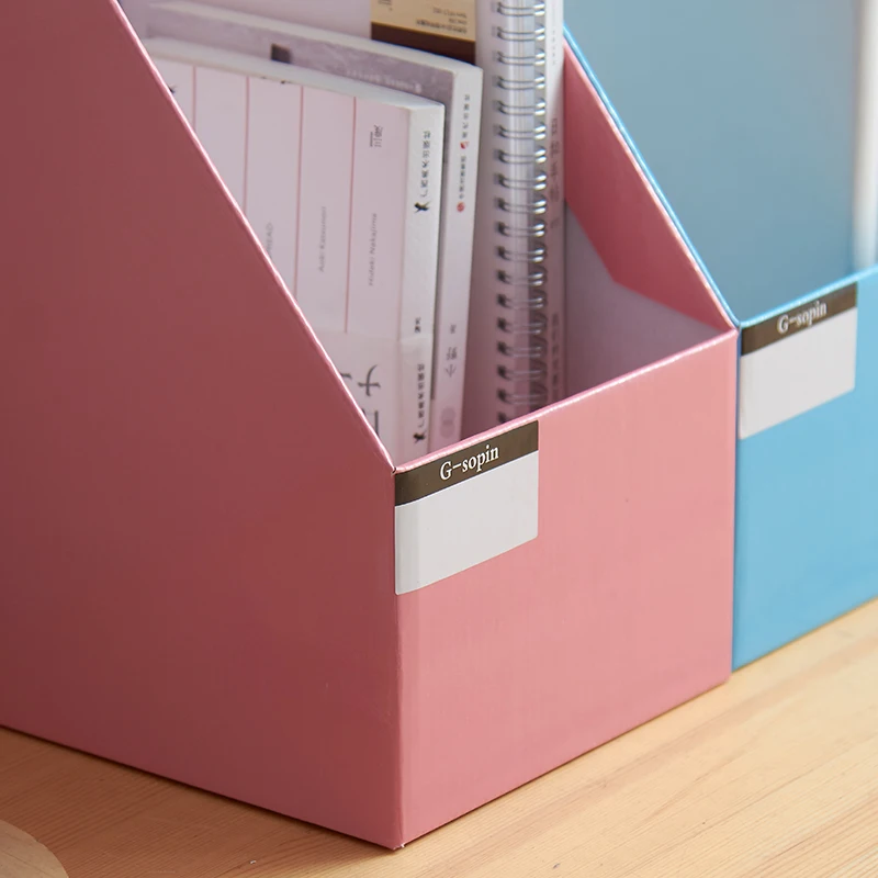 DIY крафт бумага книжная полка большая подставка держатель для файлов складной