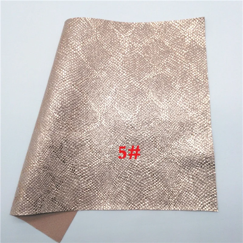 5 Glitterwishcome 21X29 см A4 размер винил для бантов Металлическая Змея питон синтетическая искусственная кожа простыни для бантов, GM622B - Цвет: 5