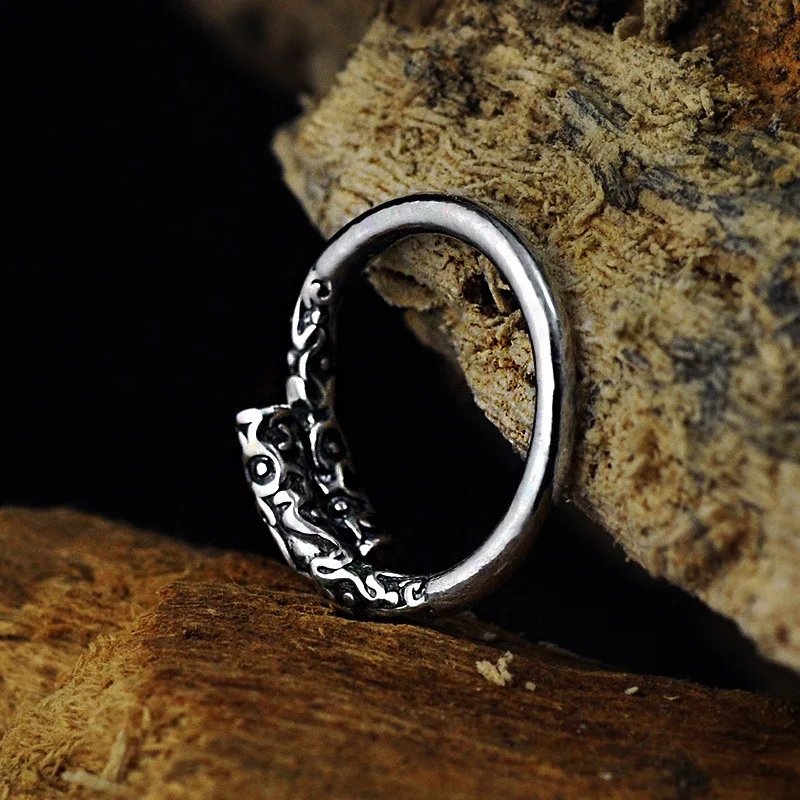 Подлинное твердое 925 пробы Серебряное кольцо для пары винтажное инкатантное