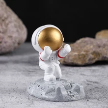 Pilot Creative Ipad Mobile Phone Holder Desktop Resin Decoration Astronaut Ornaments Gold Silver Astronauts Home Decor