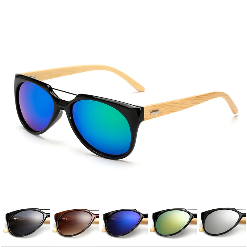 

Round Wooden Sunglasses for Men Ultralight Vintage Bamboo Wooden Frame Driving Sun Glasses for Male Pilot Glasses UV400 Fashion