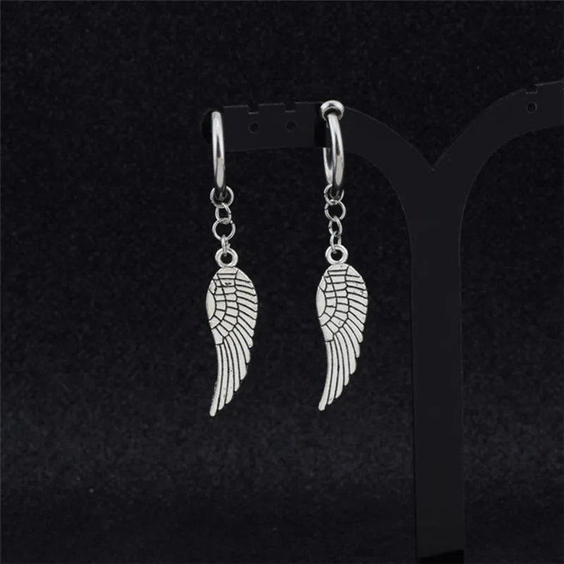 Серьги уха Для мужчин s перо из нержавеющей стали ребята аксессуар хипстер стиля