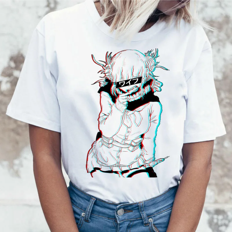 Футболка Himiko, мультяшная футболка Toga senpai, женская футболка waifu, женская футболка с надписью boku no hero Academy, футболка, футболка, harajuku, 90s - Цвет: 1707
