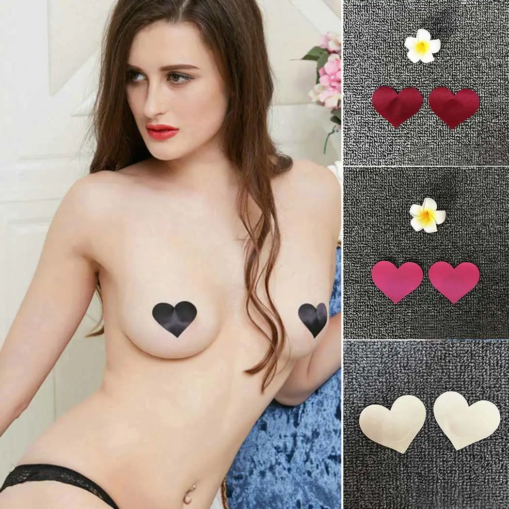 Наклейка на груди в форме сердца женское сексуальное белье одноразовые