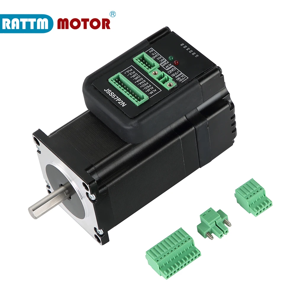 JSS57P2N Гибридный серводвигатель с ЧПУ Nema23 2 Нм Встроенный цифровой замкнутым