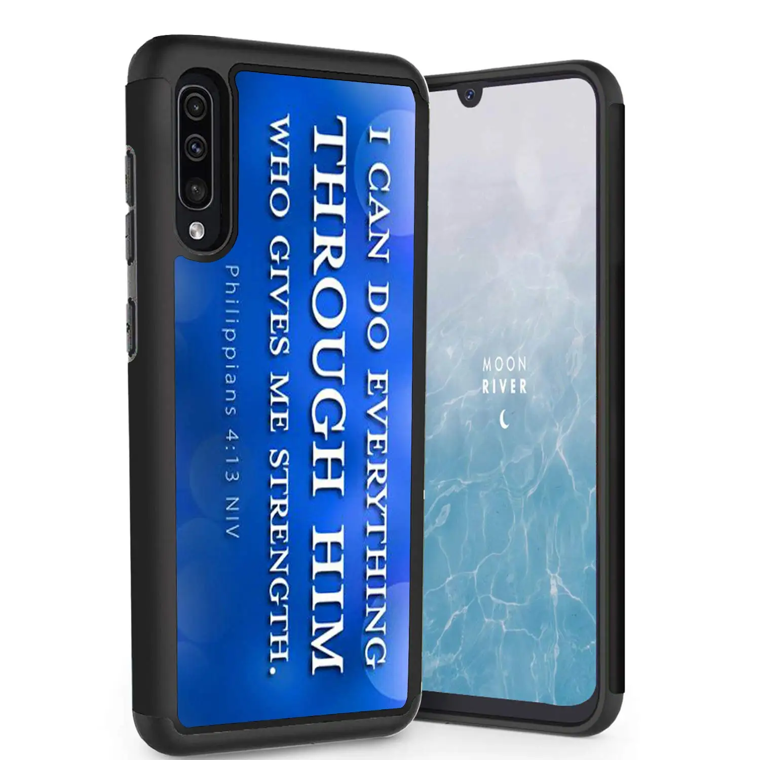 Чехол для samsung Galaxy A50 2019 двухслойный гибридный жесткий защитный чехол